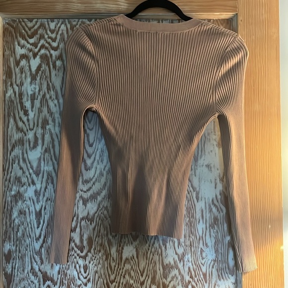 A.L.C. Declan Rib Knit Swoop-Neck, Maple - S - Picture 8 of 8